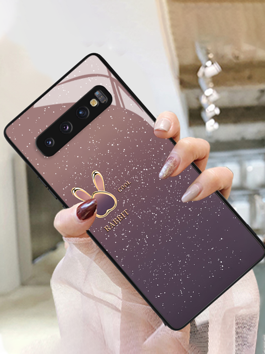 Casezly Starry Bunny Glass Case for Samsung S10, S10+, S9, S9+