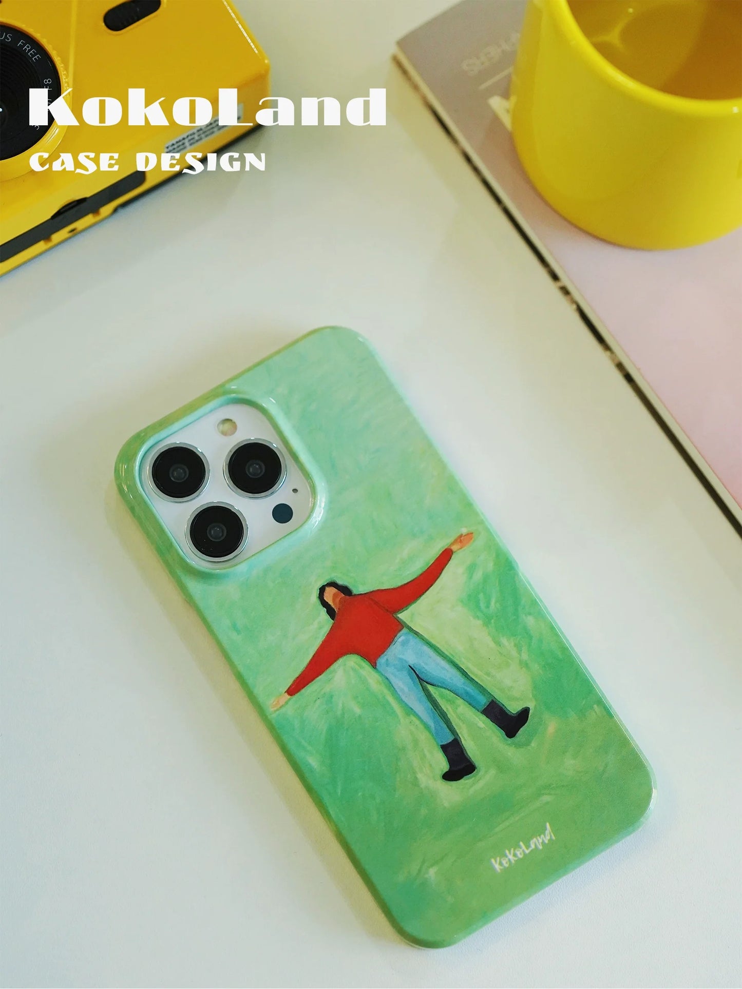 Casezly Green Art Phone Case for iPhone 15 Pro Max/14 Pro