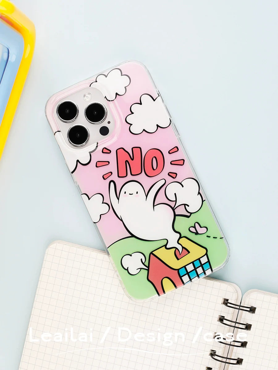 Casezly Cute Cartoon Dual-Layer Graffiti iPhone Case iPhone 15 Pro Max/14 Plus/13