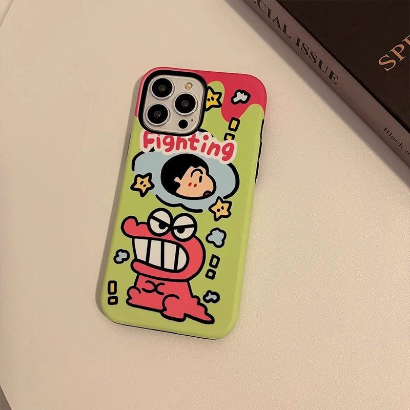 Casezly iPhone 15 Pro Max Dual-Layer Cartoon Silicone Case