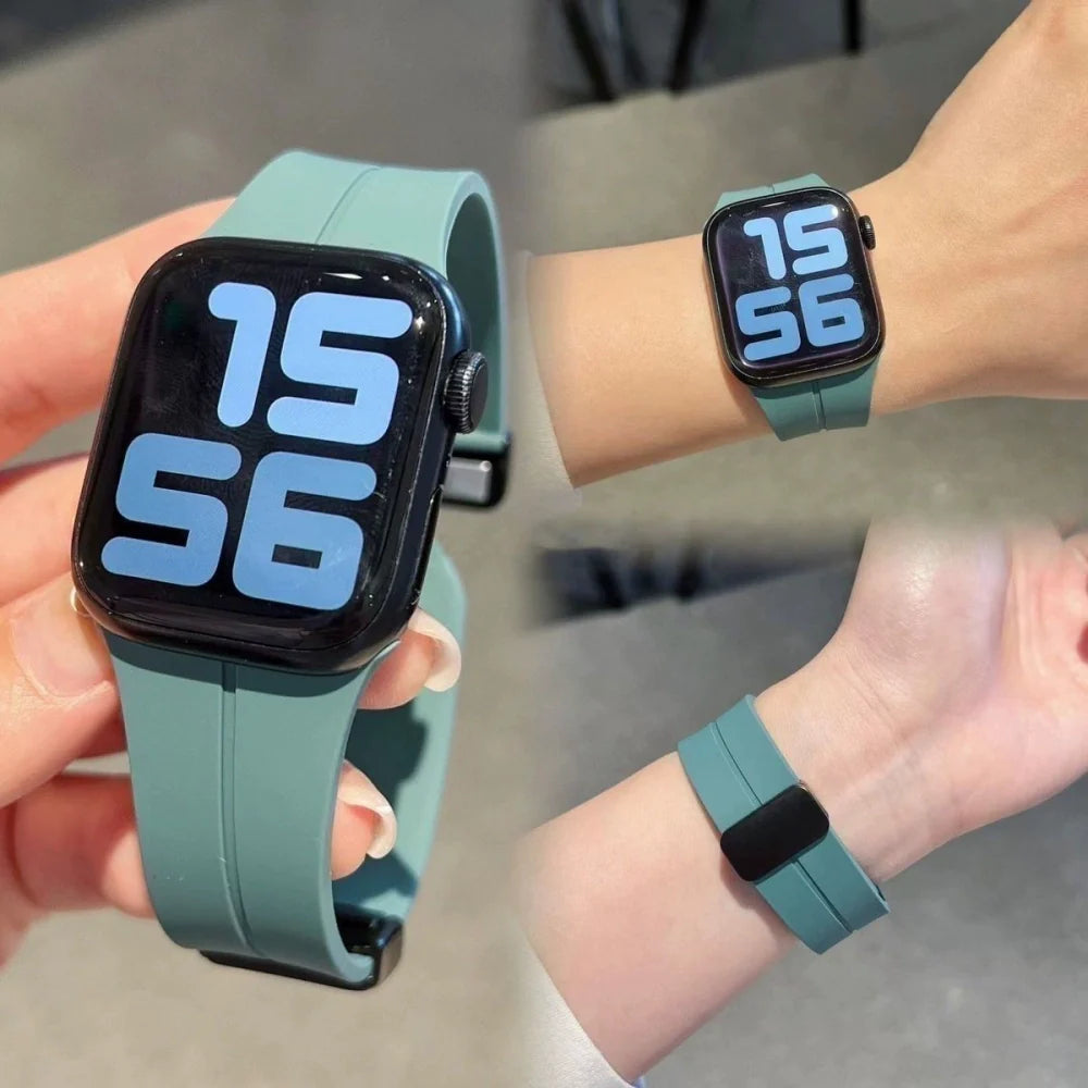 Casezly Silicone Sport Band for Apple Watch - Magnetic Buckle