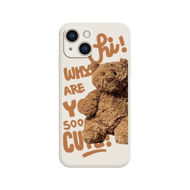 Casezly Funny Barcelona Bear iPhone 14 Pro Max Case iPhone 13 Couple