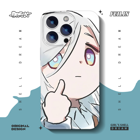 Casezly Genshin Impact Shenhe Middle Finger Case for iPhone 15 Pro Max