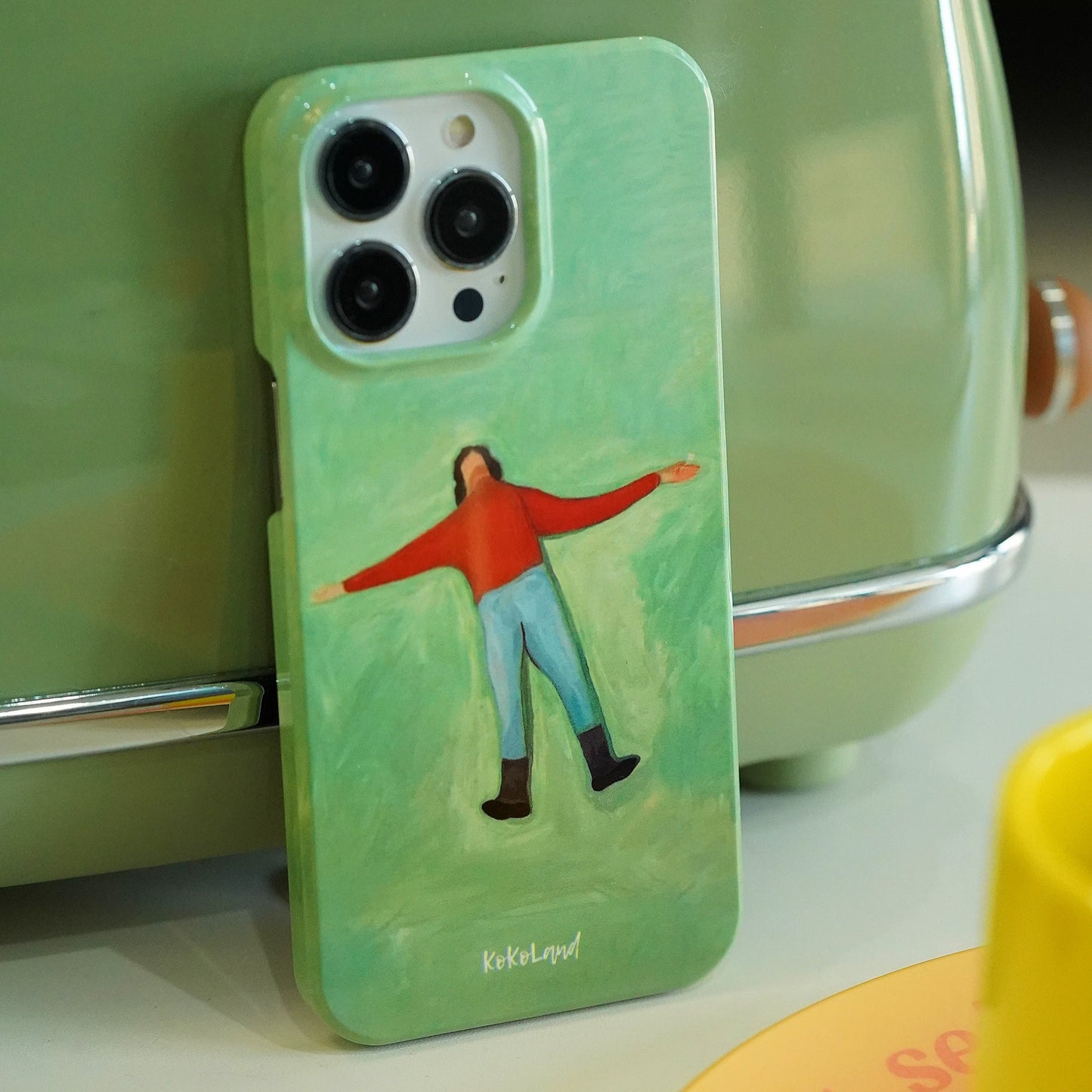 Casezly Green Art Phone Case for iPhone 15 Pro Max/14 Pro