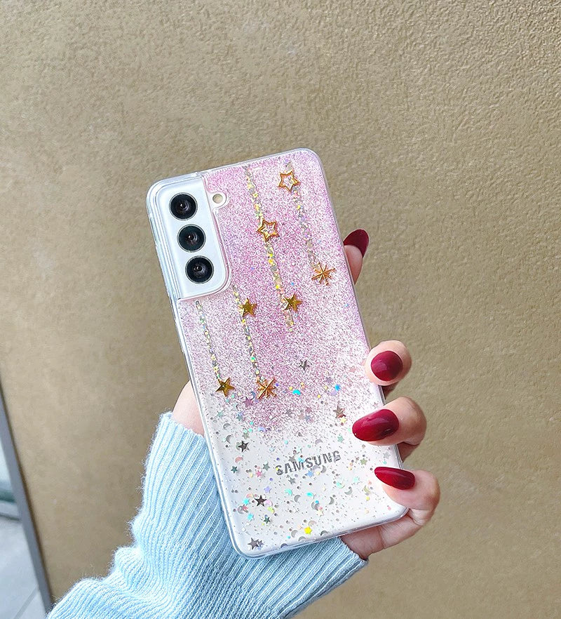 Casezly Dreamy Glitter Star Samsung S23 Ultra Case – Anti-Drop