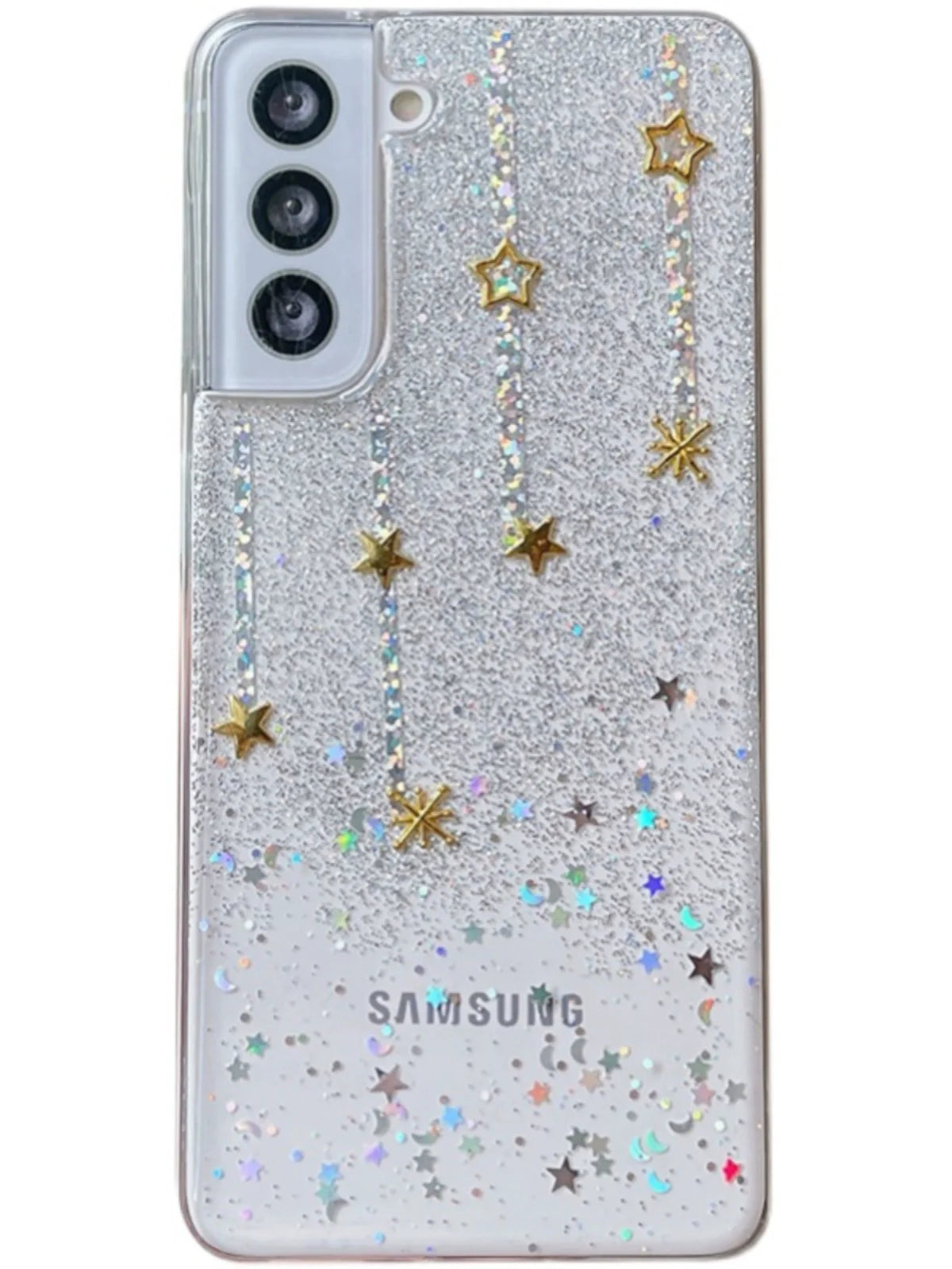 Casezly Dreamy Glitter Star Samsung S23 Ultra Case – Anti-Drop