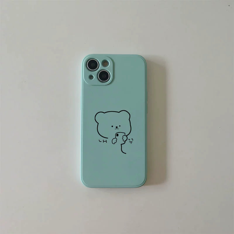 Casezly Cute Bear Soft Silicone Phone Case for Samsung