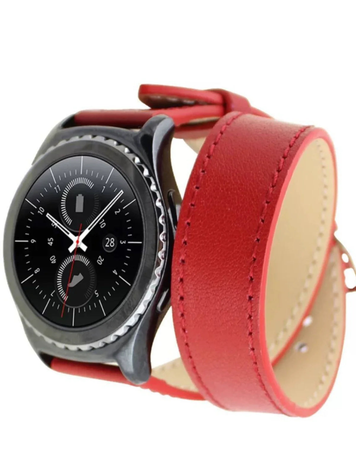 Casezly Genuine Leather Double Loop Strap for Samsung Galaxy Watch 6/5