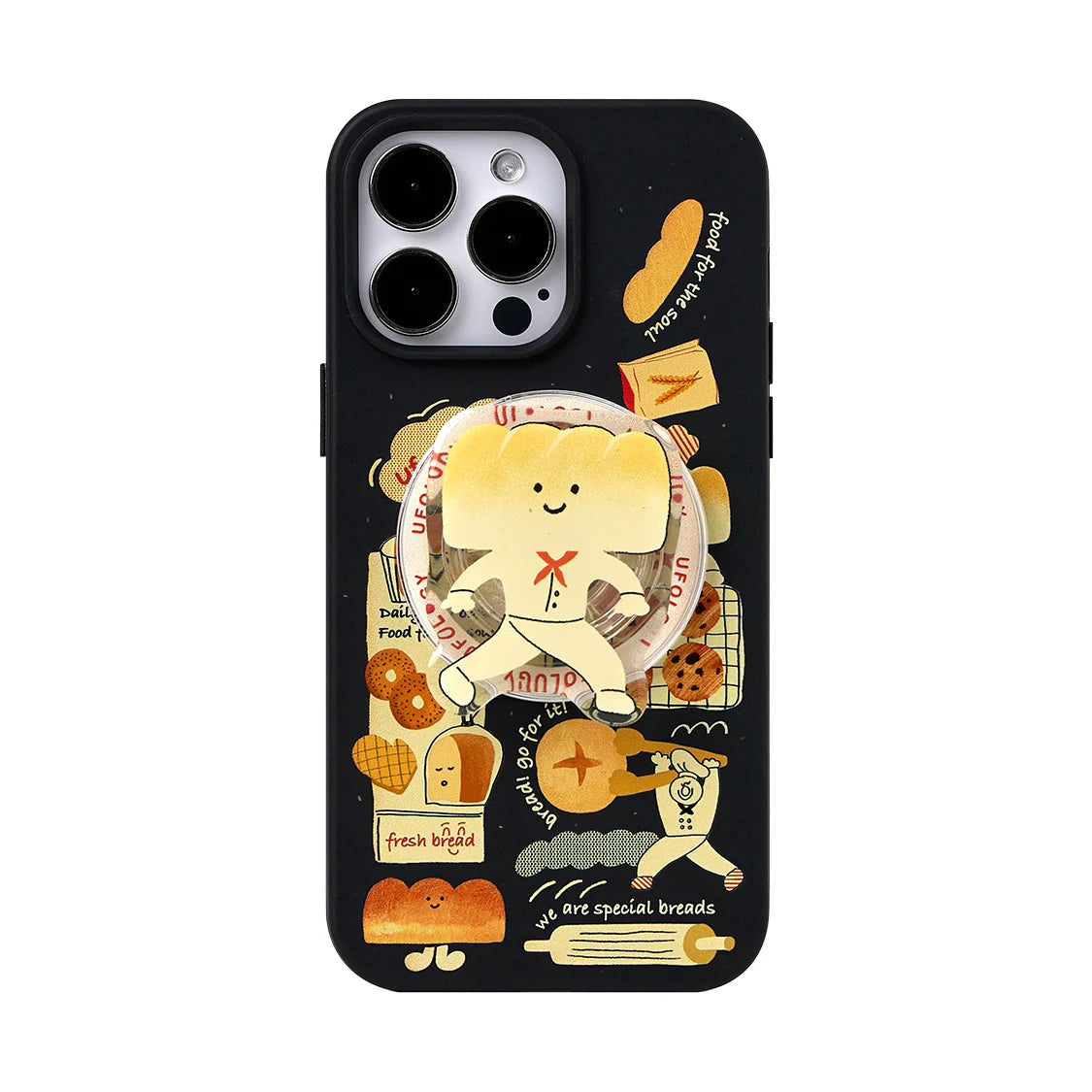 Casezly Magnetic Degradable Case iPhone 15 Pro 14 Pro Max 13 Cute Bread