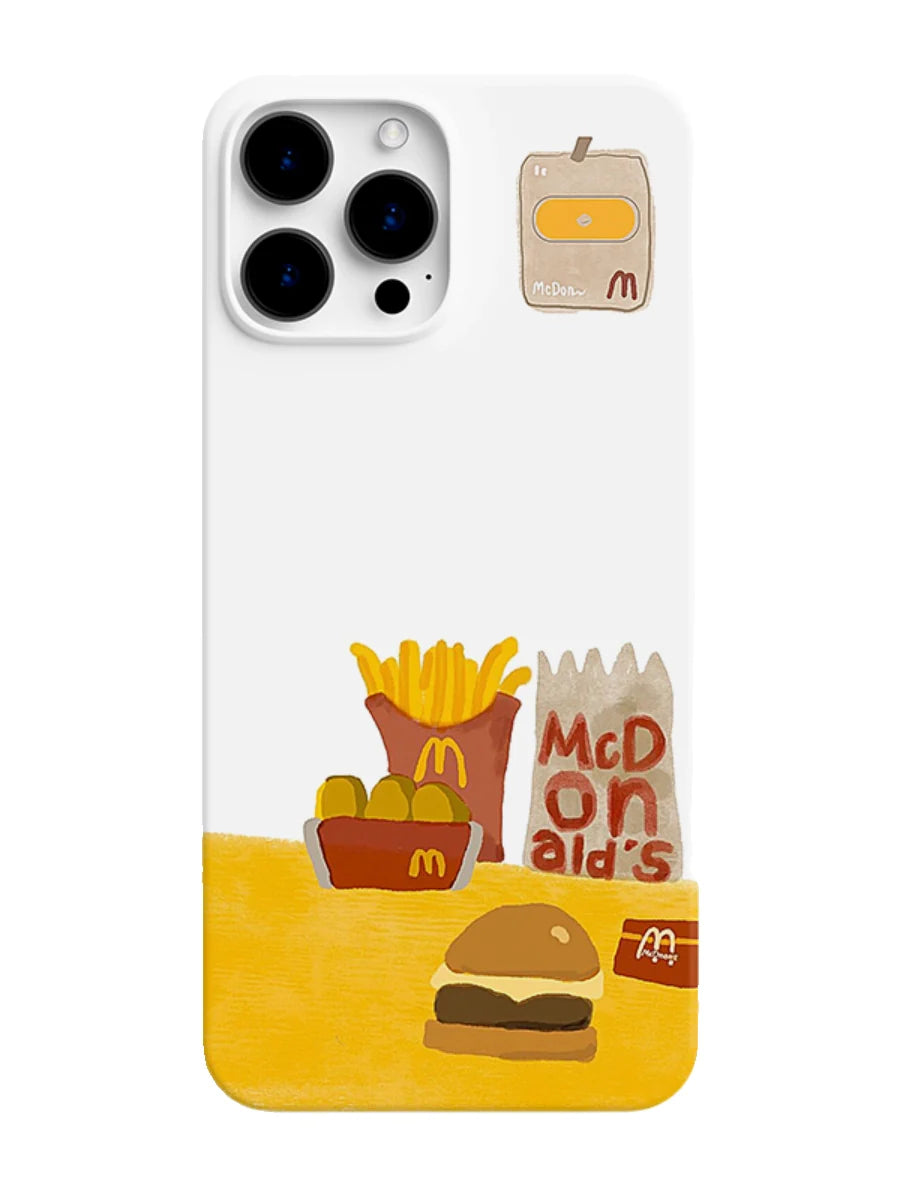 Casezly Minimalist McDonald's Art iPhone Case iPhone 15/14 Pro Max/13/11 XR