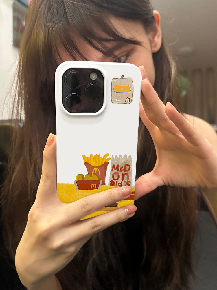 Casezly Minimalist McDonald's Art iPhone Case iPhone 15/14 Pro Max/13/11 XR