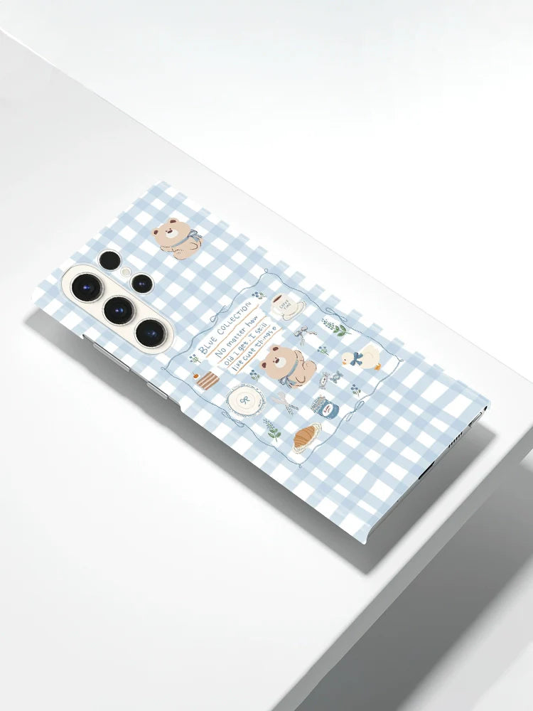 Casezly Plaid Bear Galaxy S24 Ultra Case Full Cover Samsung S23+ Note20