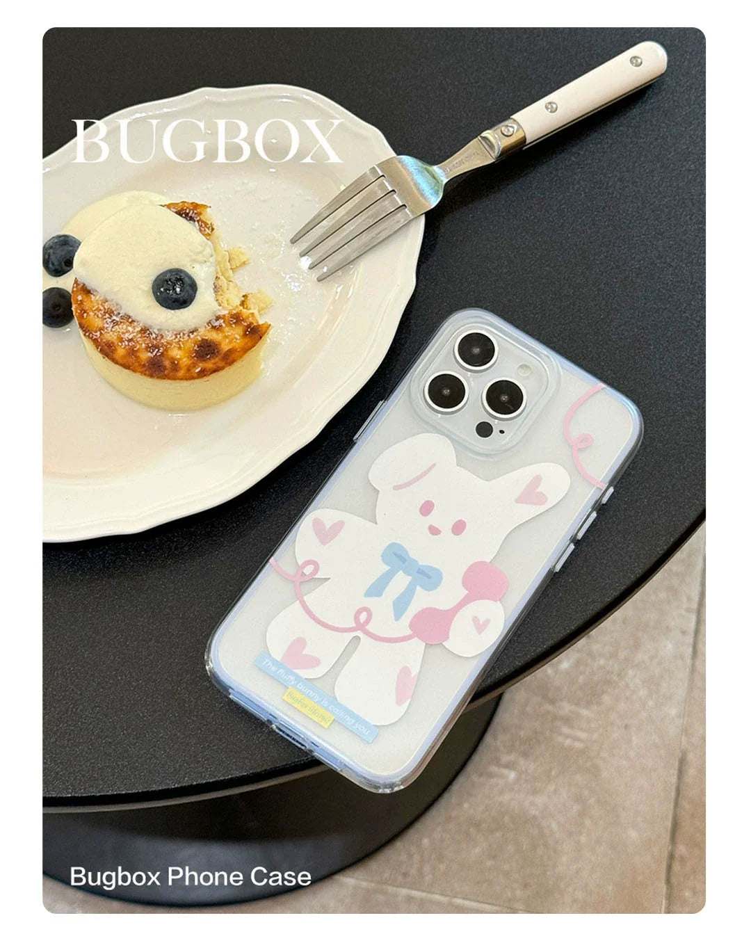 Casezly Cute Cartoon Bunny Phone Case for iPhone 14/15, Shockproof