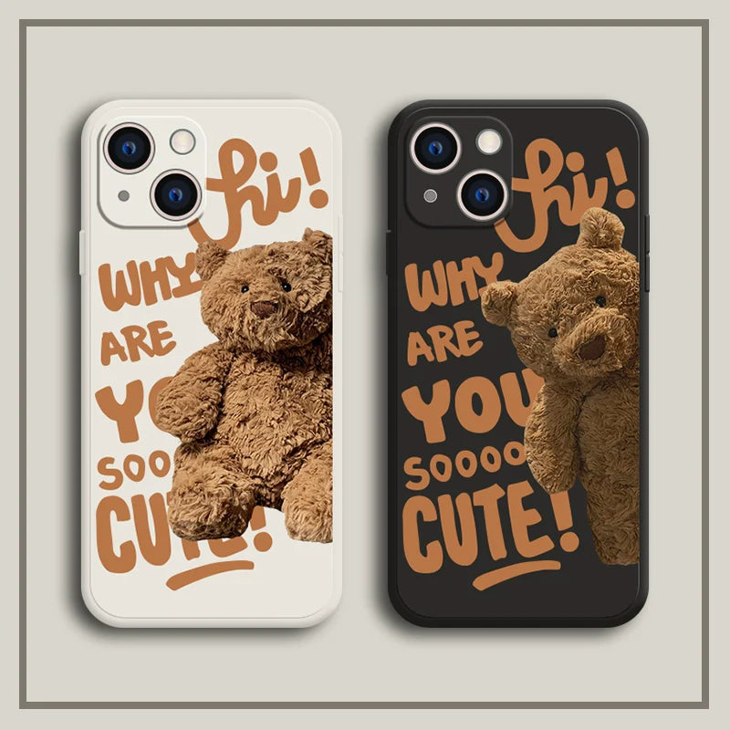 Casezly Funny Barcelona Bear iPhone 14 Pro Max Case iPhone 13 Couple