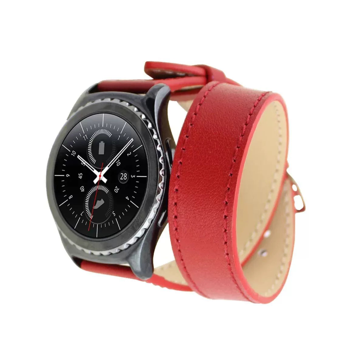 Casezly Genuine Leather Double Loop Strap for Samsung Galaxy Watch 6/5