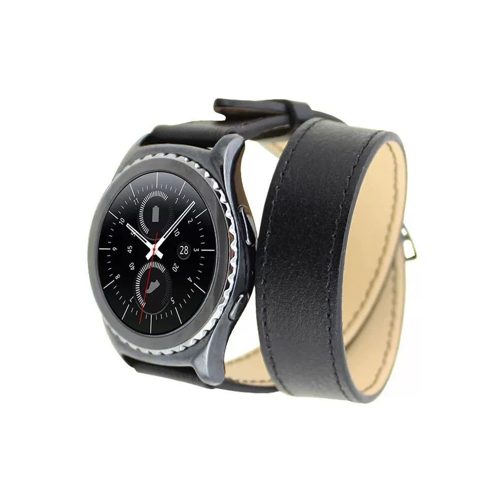 Casezly Genuine Leather Double Loop Strap for Samsung Galaxy Watch 6/5